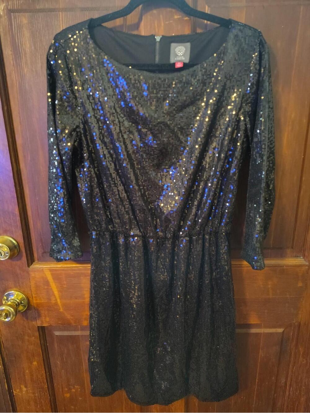 Vince Camuto 3/4 sleeve sequin dress Size 12